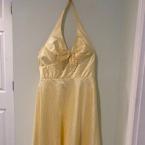 Gingham Satin Halter dress